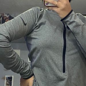 grey nike quarter zip up
